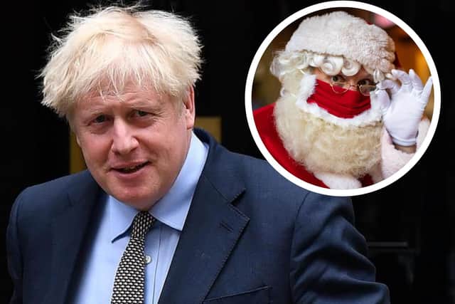 Boris Johnson has said Santa Claus can still visit homes to deliver presents this year, despite coronavirus