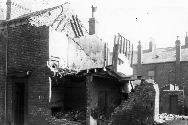 An air raid on an unknown Hartlepool street. Look at the damage it has done. Photo: Hartlepool Library Service