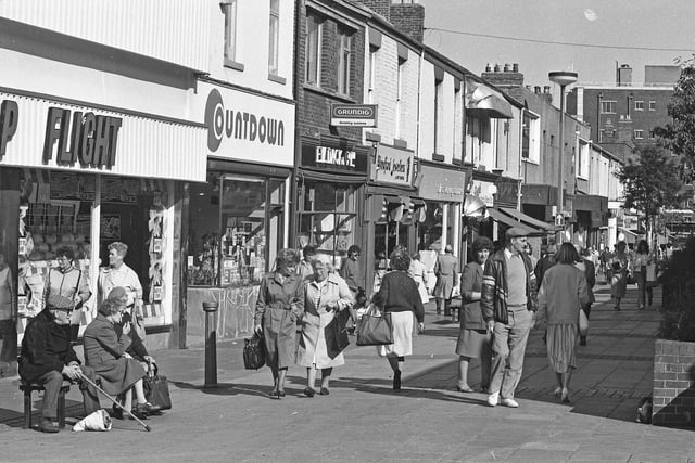 A busy day in Blandford Street in September 1986. See how many shops you recognise.