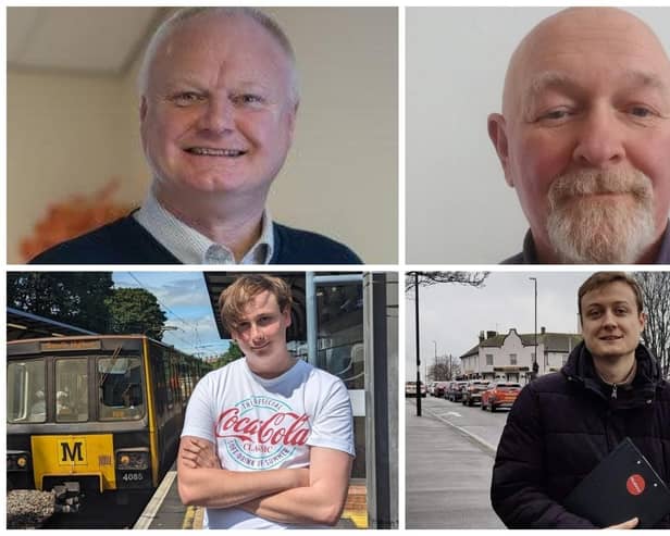 Sunderland City Council Local Election 2024 Candidates Fulwell Top: (l-r) Michael Hartnack, Kevin Lynch. Bottom: Miguel Smith, Andy Stafford.