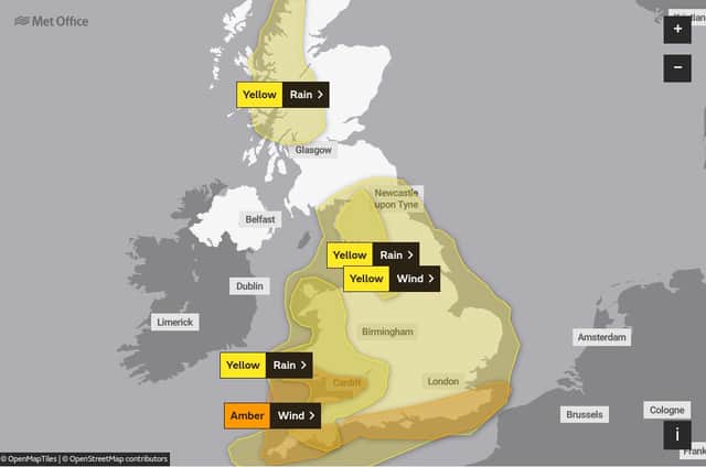 Warnings are in place for much of the country. Image: Met Office
