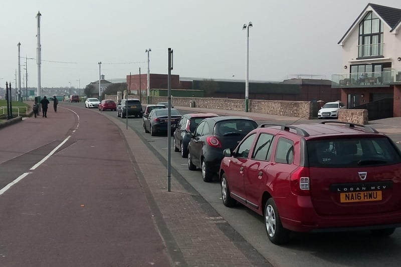 Cars parked up in Seaburn as the streets remain quiet.