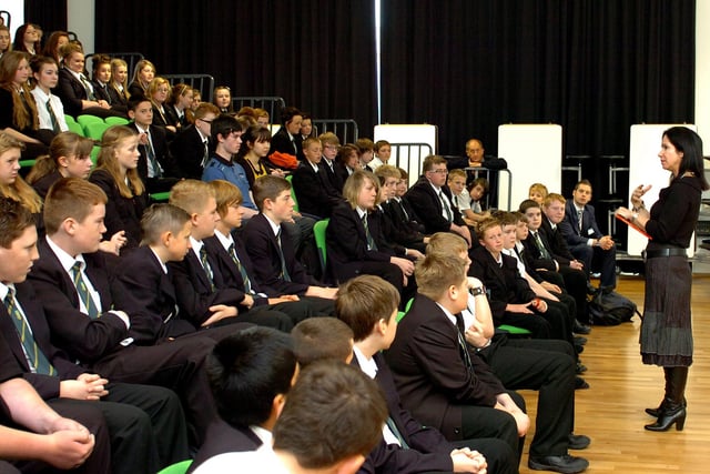 Year 9 students from St Bede's School in Peterlee hosted a visit in 202 by Dr Saralyn Mark, a senior medical advisor at NASA, who talked about the space agency's mission to Mars.