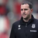 STOKE ON TRENT, ENGLAND - MARCH 18: John O'Shea, First Team Coach of Stoke City during the Sky Bet Championship between Stoke City and Norwich City at Bet365 Stadium on March 18, 2023 in Stoke on Trent, England. (Photo by Nathan Stirk/Getty Images)