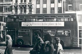 A bus advertises the growth of Peterlee.