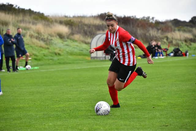 Sunderland Ladies captain Keira Ramshaw in action - Photo by Chris Fryatt.