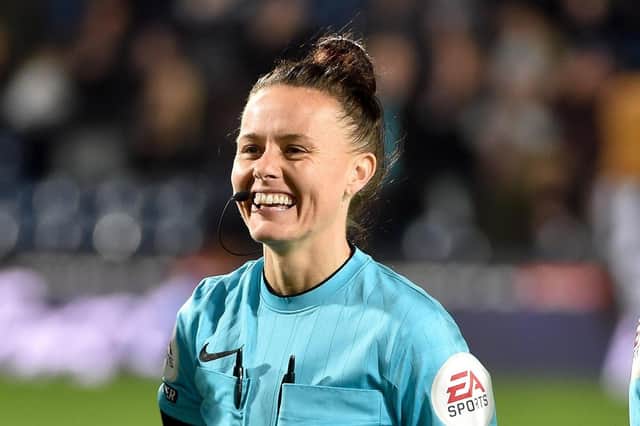 Rebecca Welch from Washington has been refereeing in the Women's World Cup.