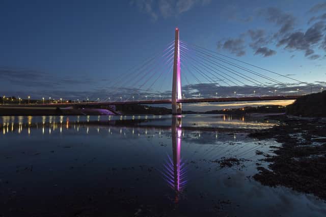 The Northern Spire Bridge and other landmarks will be lit up purple in support of the Black Lives Matter movement