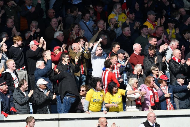 Sunderland fans celebrate the winning goal!
