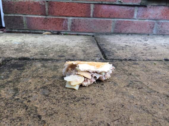 A woman must fork out more than £200 after dropping a pasty in Sunderland city centre. This picture was taken on private land for illustrative purposes.
