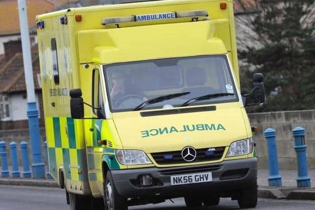 A motorist was rushed to hospital following a collision on the A1(M).