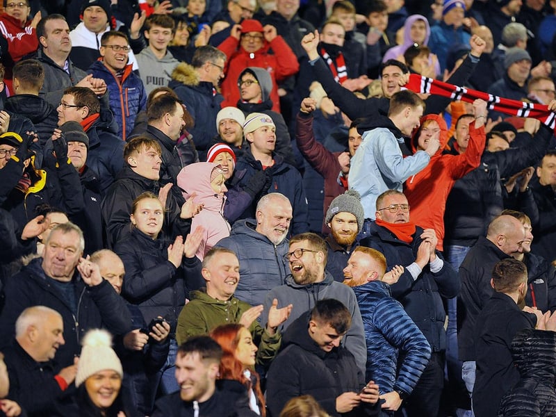 Passionate Sunderland fans after coming from behind away from home against Shrewsbury Town in the FA Cup third round.