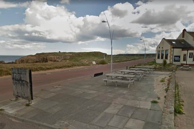 The emergency services were called to Graham's Sand, which is just south of Trow Rocks. Image copyright Google Maps.