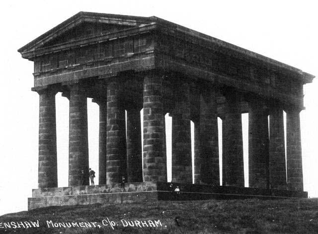 See it and you know you're almost home! Penshaw Monument, pictured in around 1920. Herrington Country Park and Penshaw Woods were nominated by Rob Kearney. Picture: Bill Hawkins/Sunderland Antiquarians.