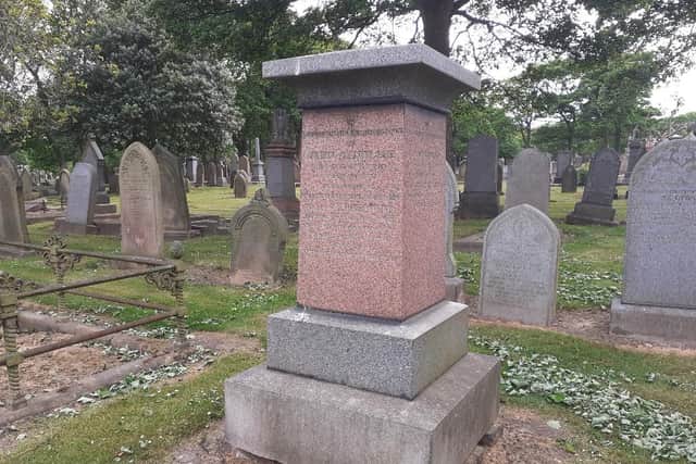 The final resting place of John Candlish in Sunderland Cemetery.