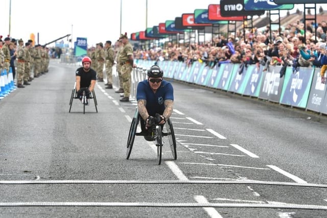 David Weir was the first wheelchair racer over the finish line at the Great North Run - congratulations David!