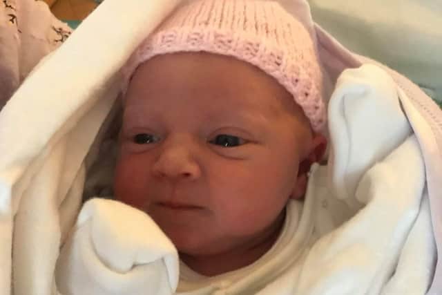 Isabelle Hindmarsh is doing well after her surprise and early arrival.