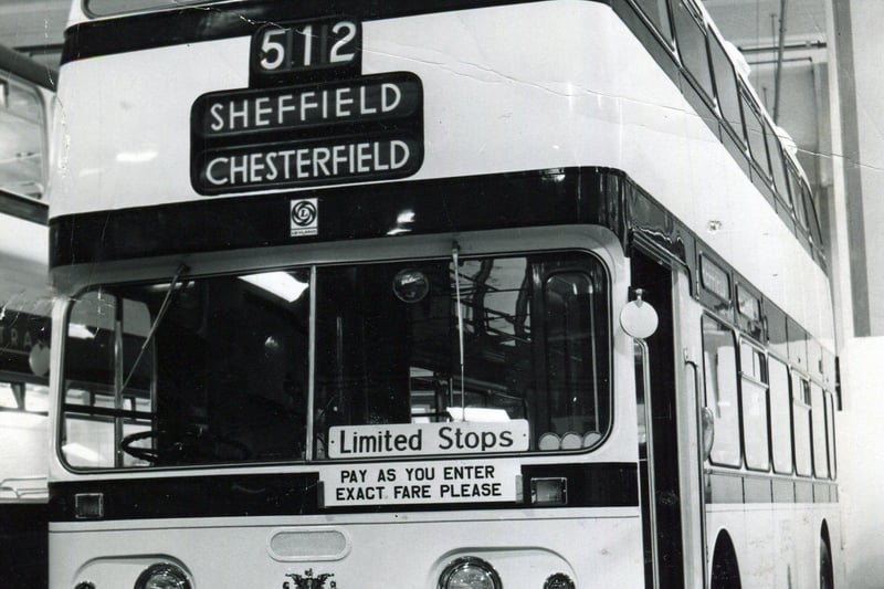 The new, one-man, pay-as-you-enter, bus on show at the Commercial Vehicle Show in Sheffield in 1966