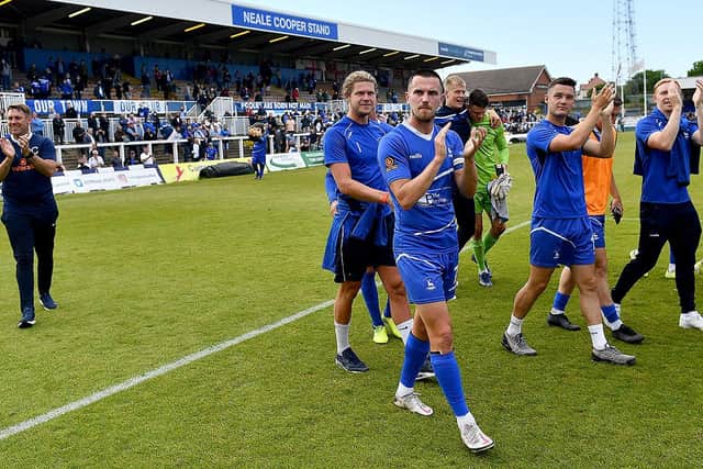 Luke Molyneux following Hartlepool United's 3-2 play-off win over Bromley. 06-06-20212. Picture by FRANK REID