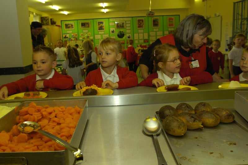 Back to 2009 for this memory of dinner time at Wingate Infants School. Is there someone you know in the photo?