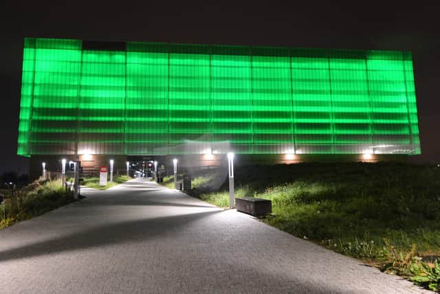 The Beacon of Light turns green in a tribute across Sunderland landmarks.
