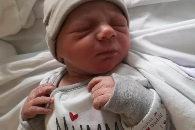 Parents Sarah Henderson and Roy Goggins, welcomed son Parker Goggins born on March 29, at Sunderland Royal Hospital, weighing 7lb 8oz.