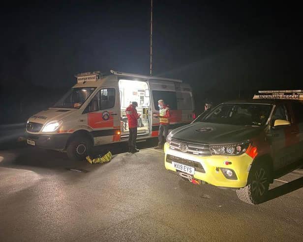 Two mountain rescue crews were drafted in to help. Pic: Northumberland National Park Mountain Rescue