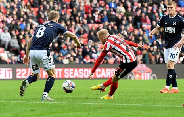 Alex Pritchard scored Sunderland's second against Millwall on Saturday - where does the supercomputer predict they will finish the season? (Picture by FRANK REID)