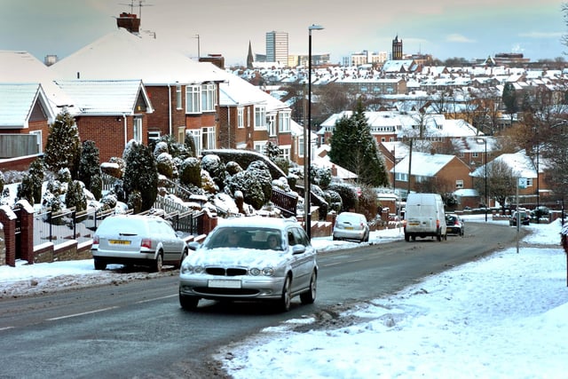 Motorists on Strawberry Bank, Tunstall Road, pictured 13 years ago.