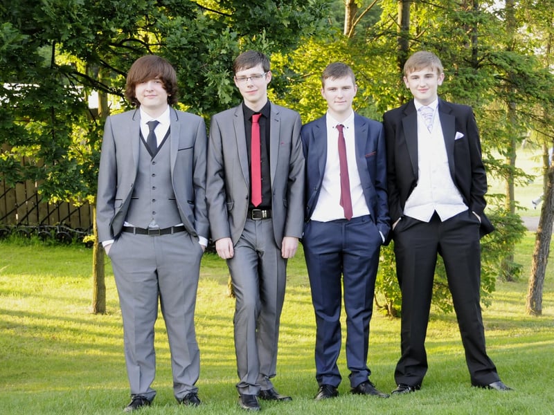 The boys looking stylish at The George Washington Hotel.
