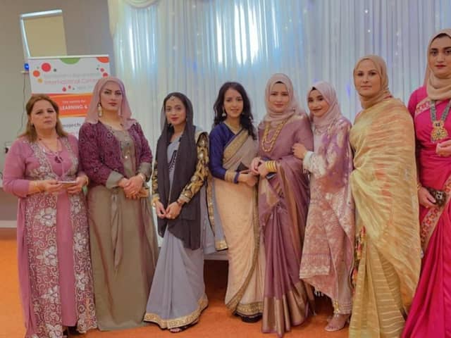 Nahida Aktar, second right, with members of Sunderland Bangladesh International Centre.