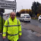 West Park resident Peter White is campaigning for a reduced speed limit on Durham Road.