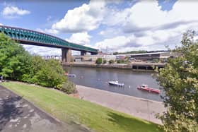 The rescue happened in a stretch of the River Wear near to the Queen Alexandra Bridge. Image copyright Google Maps.