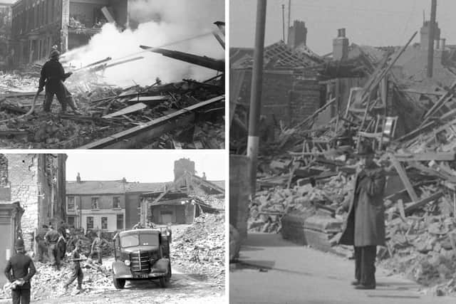 The devastation caused by air raids on Sunderland.