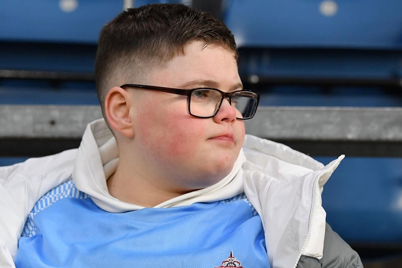 This Sunderland fan showed off their colours at Turf Moor on Friday night.