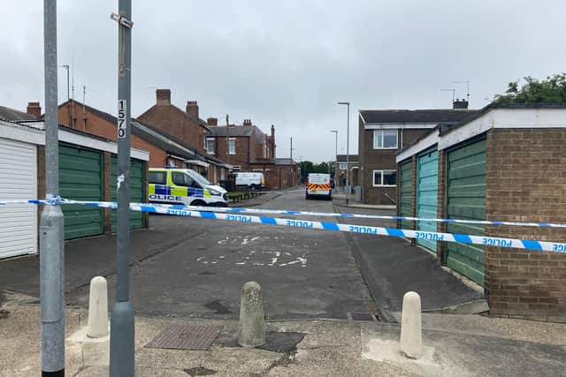 An area of Marlborough was closed off by police.