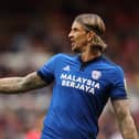 NOTTINGHAM, ENGLAND - SEPTEMBER 12: Aden Flint of Cardiff City during the Sky Bet Championship match between Nottingham Forest and Cardiff City at City Ground on September 11, 2021 in Nottingham, England. (Photo by James Williamson - AMA/Getty Images)