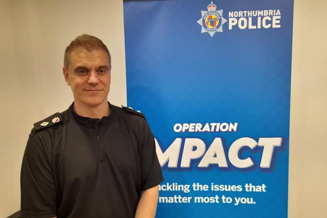 Sunderland area commander Chief Superintendent Barrie Joisce at the launch of Operation Impact in Pallion. Image, Sunderland Echo.