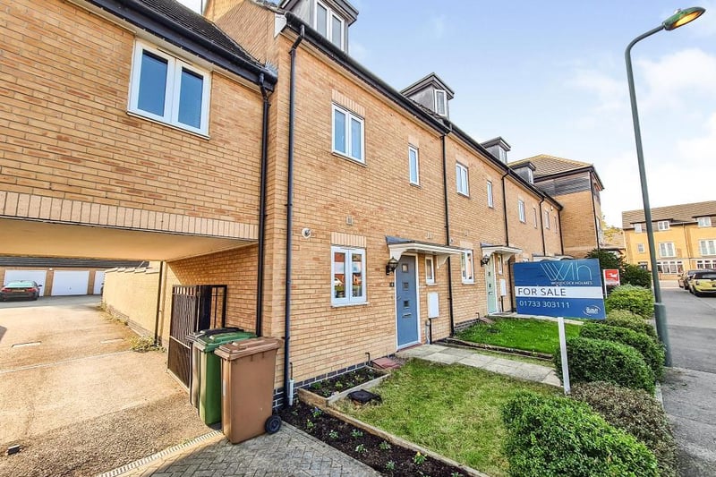 This property is spread across three floors, and features two bedrooms, family bathroom and a further master bedroom with en-suite. Outside, there is an enclosed rear garden, driveway and single garage. Available for offers over £200,000.