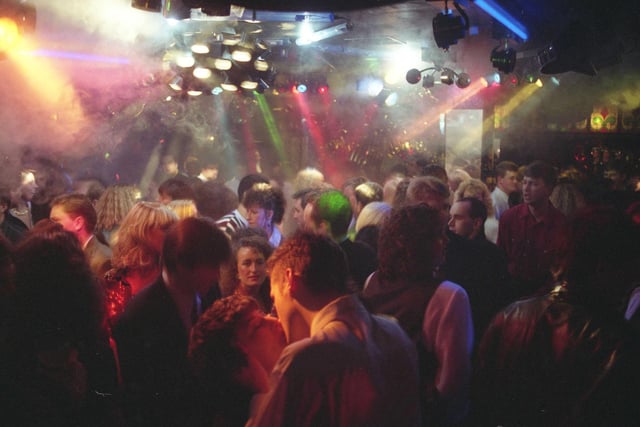 Finos is pictured in Park Lane in December 1992 but were you a regular on the dance floor?