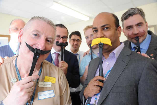 Staff at Sunderland's Royal Hospital supported the Movember campaign in 2015.