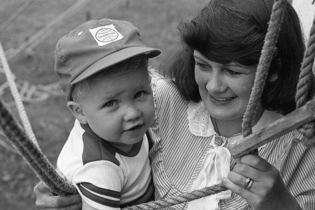 Daniel Steven Anderson won the Wearside's bonniest baby at the Sunderland Carnival in 1982 and here he is pictured with  mum, Glynis.