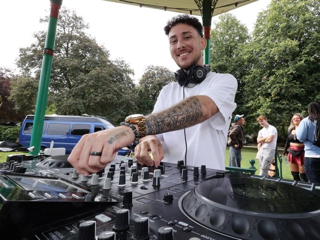 Local DJ Jamal Graham on the decks at Made @ The Bandstand.