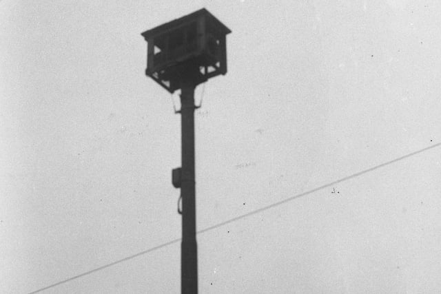 A Sunderland air raid siren in the 1940s.