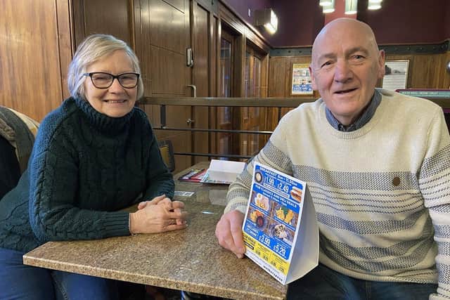 Rita Newby and David Smith enjoyed a spot of breakfast as the pub reopened.