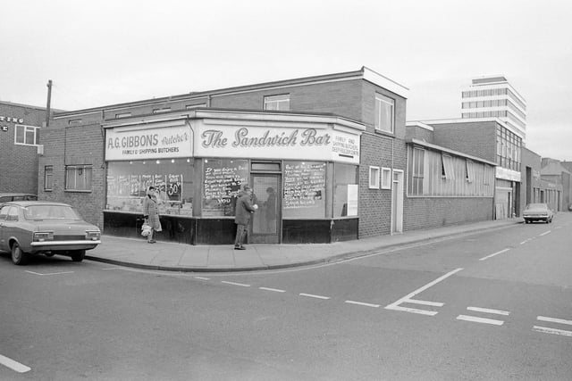 Gibbons butchers and sandwich bar in the 70s. Photo: Bill Hawkins.