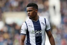 WEST BROMWICH, ENGLAND - OCTOBER 29:  Grady Diangana of West Bromwich Albion in action during the Sky Bet Championship between West Bromwich Albion and Sheffield United at The Hawthorns on October 29, 2022 in West Bromwich, England. (Photo by Morgan Harlow/Getty Images)