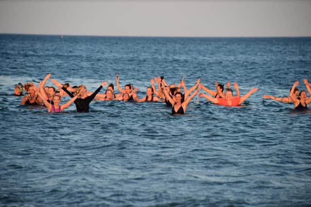 Members of the Wild Sea Women group enjoy their last North Sea dip together before the new rules capped the number of people allowed to socialise at six.