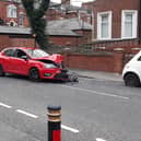 Officers were called to Mowbray Road in Sunderland following reports of a collision.