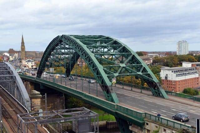 The man was arrested on Wearmouth Bridge